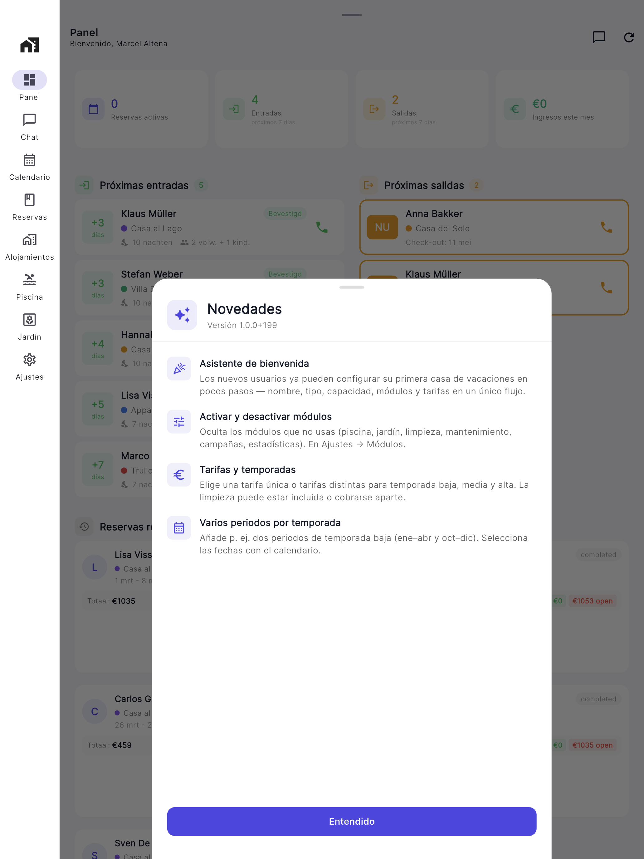 CasaMio dashboard